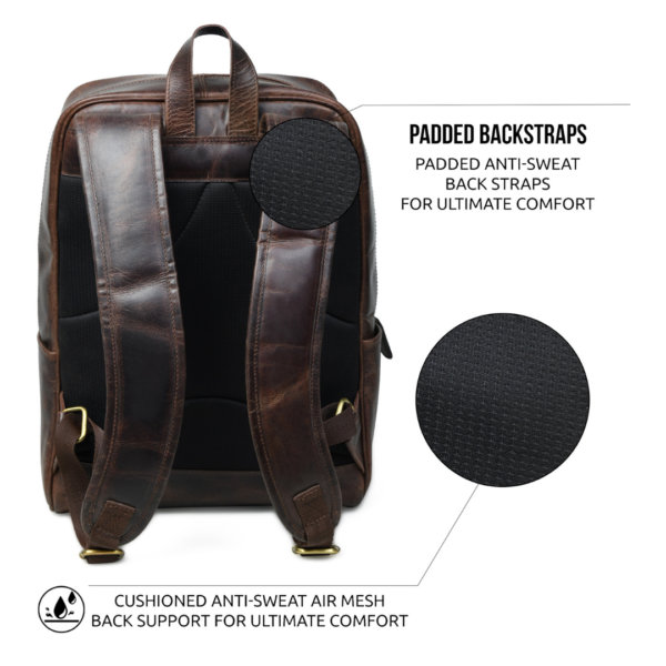 Timeless Brown Leather Backpack for Everyday Adventures - Image 5