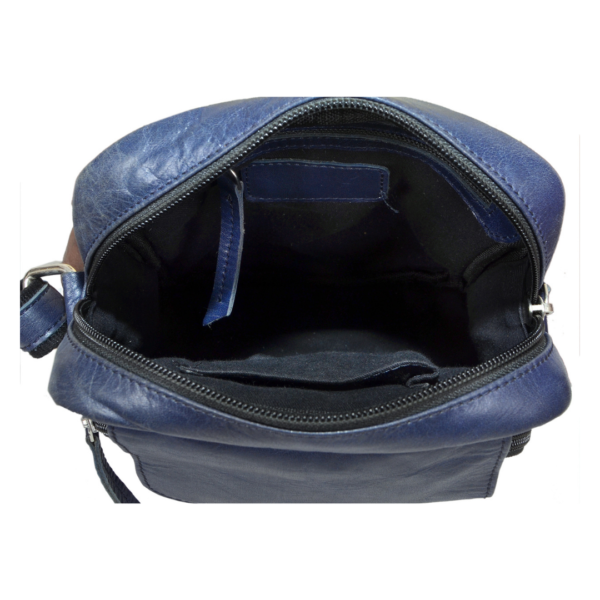 Blue Buff Finish Leather Sling Bag for Effortless Style - Image 3